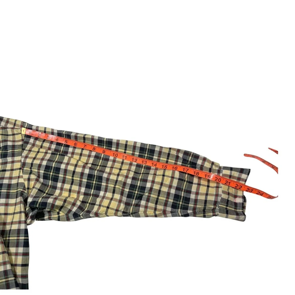 Vintage Polo Ralph Lauren XL Plaid‎ Button Down Big Shirt Distressed Thrashed